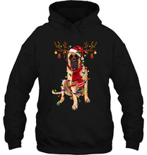 Load image into Gallery viewer, English Mastiff Reindeer Christmas Lights T-Shirt, Ladies T-Shirt, LongSleeve, Sweatshirt, Hoodie 2D
