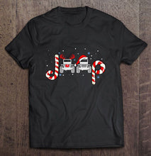 Load image into Gallery viewer, Jeeps Santa Claus And Reindeer Christmas T-Shirt, Ladies T-Shirt, LongSleeve, Sweatshirt, Hoodie 2D
