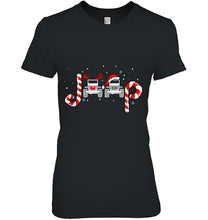 Load image into Gallery viewer, Jeeps Santa Claus And Reindeer Christmas T-Shirt, Ladies T-Shirt, LongSleeve, Sweatshirt, Hoodie 2D
