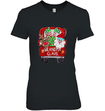 Load image into Gallery viewer, Grandma Santa Claus Reindeer Red Truck Christmas T-Shirt, Ladies T-Shirt, LongSleeve, Hoodie 2D
