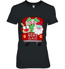 Load image into Gallery viewer, Gigi Claus Reindeer Santa Red Truck Christmas T-Shirt, Ladies T-Shirt, LongSleeve, Sweatshirt, Hoodie 2D
