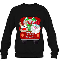 Load image into Gallery viewer, Gigi Claus Reindeer Santa Red Truck Christmas T-Shirt, Ladies T-Shirt, LongSleeve, Sweatshirt, Hoodie 2D

