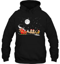 Load image into Gallery viewer, Bearded Dragon Reindeer Santa Claus Christmas T-Shirt, Ladies T-Shirt, LongSleeve, Sweatshirt, Hoodie 2D

