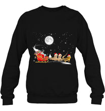 Load image into Gallery viewer, Bearded Dragon Reindeer Santa Claus Christmas T-Shirt, Ladies T-Shirt, LongSleeve, Sweatshirt, Hoodie 2D
