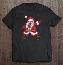 Load image into Gallery viewer, Dabbing Santa Claus With Sunglasses T-Shirt, Ladies T-Shirt, LongSleeve, Hoodie 2D

