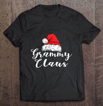 Load image into Gallery viewer, Grammy Claus Santa Hat Christmas T-Shirt, Ladies T-Shirt, LongSleeve, Sweatshirt, Hoodie 2D
