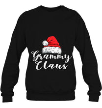 Load image into Gallery viewer, Grammy Claus Santa Hat Christmas T-Shirt, Ladies T-Shirt, LongSleeve, Sweatshirt, Hoodie 2D
