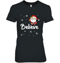 Load image into Gallery viewer, Believe Santa Claus Snowflake Version T-Shirt, Ladies T-Shirt, LongSleeve, Hoodie 2D
