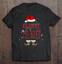 Load image into Gallery viewer, Grammy Claus Santa Plaid Christmas T-Shirt, Ladies T-Shirt, LongSleeve, Sweatshirt, Hoodie 2D

