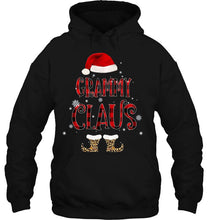 Load image into Gallery viewer, Grammy Claus Santa Plaid Christmas T-Shirt, Ladies T-Shirt, LongSleeve, Sweatshirt, Hoodie 2D
