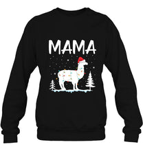 Load image into Gallery viewer, Mama Llama Santa Claus Christmas T-Shirt, Ladies T-Shirt, LongSleeve, Hoodie 2D
