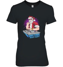 Load image into Gallery viewer, Christmas Night Party DJ Santa Claus T-Shirt, Ladies T-Shirt, LongSleeve, Hoodie 2D
