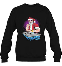 Load image into Gallery viewer, Christmas Night Party DJ Santa Claus T-Shirt, Ladies T-Shirt, LongSleeve, Hoodie 2D
