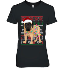Load image into Gallery viewer, English Mastiff Santa Claus Christmas T-Shirt, Ladies T-Shirt, LongSleeve, Hoodie 2D
