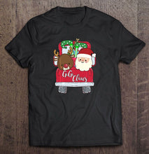 Load image into Gallery viewer, Gigi Claus Reindeer Santa Red Truck Christmas Version2 T-Shirt, Ladies T-Shirt, LongSleeve, Sweatshirt, Hoodie 2D
