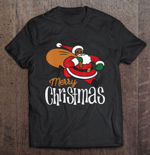 Load image into Gallery viewer, Merry Christmas Black Santa Claus T-Shirt, Ladies T-Shirt, LongSleeve, Hoodie 2D
