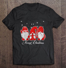 Load image into Gallery viewer, Merry Christmas Santa Claus Garden Gnomes In Red Costume Christmas T-Shirt, Ladies T-Shirt, LongSleeve, Hoodie 2D
