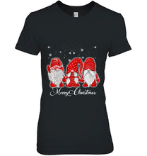 Load image into Gallery viewer, Merry Christmas Santa Claus Garden Gnomes In Red Costume Christmas T-Shirt, Ladies T-Shirt, LongSleeve, Hoodie 2D
