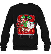 Load image into Gallery viewer, Gigi Claus Reindeer &amp; Santa Red Truck Christmas Drawing Version T-Shirt, Ladies T-Shirt, LongSleeve, Sweatshirt, Hoodie 2D
