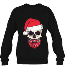 Load image into Gallery viewer, Bearded Skull Santa Claus Christmas T-Shirt, Ladies T-Shirt, LongSleeve, Hoodie 2D
