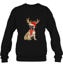 Load image into Gallery viewer, French Bulldog Reindeer Christmas Lights T-Shirt, Ladies T-Shirt, LongSleeve, Sweatshirt, Hoodie 2D
