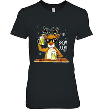 Load image into Gallery viewer, Brew Dolph Brewery Reindeer Rudolph Beer Drinking Christmas T-Shirt, Ladies T-Shirt, LongSleeve, Sweatshirt, Hoodie 2D
