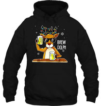 Load image into Gallery viewer, Brew Dolph Brewery Reindeer Rudolph Beer Drinking Christmas T-Shirt, Ladies T-Shirt, LongSleeve, Sweatshirt, Hoodie 2D
