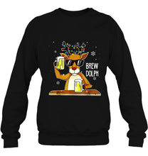 Load image into Gallery viewer, Brew Dolph Brewery Reindeer Rudolph Beer Drinking Christmas T-Shirt, Ladies T-Shirt, LongSleeve, Sweatshirt, Hoodie 2D
