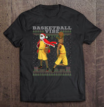 Load image into Gallery viewer, Basketball Vibe African American Santa Reindeer Christmas T-Shirt, Ladies T-Shirt, LongSleeve, Sweatshirt, Hoodie 2D
