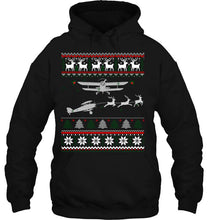 Load image into Gallery viewer, Aircraft Pilot Reindeer Christmas T-Shirt, Ladies T-Shirt, LongSleeve, Sweatshirt, Hoodie 2D
