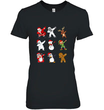 Load image into Gallery viewer, Dabbing Santa Claus And Friend Christmas T-Shirt, Ladies T-Shirt, LongSleeve, Hoodie 2D
