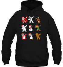 Load image into Gallery viewer, Dabbing Santa Claus And Friend Christmas T-Shirt, Ladies T-Shirt, LongSleeve, Hoodie 2D
