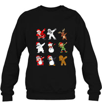 Load image into Gallery viewer, Dabbing Santa Claus And Friend Christmas T-Shirt, Ladies T-Shirt, LongSleeve, Hoodie 2D
