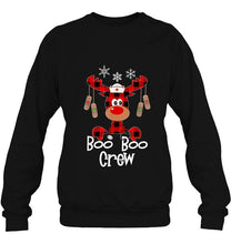 Load image into Gallery viewer, Boo Boo Crew Red Plaid Reindeer Christmas T-Shirt, Ladies T-Shirt, LongSleeve, Sweatshirt, Hoodie 2D
