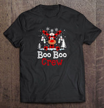 Load image into Gallery viewer, Boo Boo Crew Red Plaid Reindeer Christmas Version2 T-Shirt, Ladies T-Shirt, LongSleeve, Sweatshirt, Hoodie 2D

