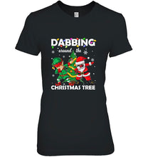 Load image into Gallery viewer, Dabbing Around The Christmas Tree Santa Claus Elf Version T-Shirt, Ladies T-Shirt, LongSleeve, Sweatshirt, Hoodie 2D
