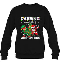 Load image into Gallery viewer, Dabbing Around The Christmas Tree Santa Claus Elf Version T-Shirt, Ladies T-Shirt, LongSleeve, Sweatshirt, Hoodie 2D
