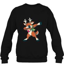 Load image into Gallery viewer, Dabbing Reindeer Christmas T-Shirt, Ladies T-Shirt, LongSleeve, Sweatshirt, Hoodie 2D
