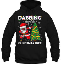 Load image into Gallery viewer, Dabbing Around The Christmas Tree Dabbing Santa Claus T-Shirt, Ladies T-Shirt, LongSleeve, Sweatshirt, Hoodie 2D
