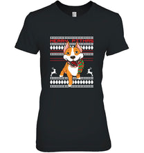 Load image into Gallery viewer, Merry Pitmas Pitbull Santa Claus Christmas T-Shirt, Ladies T-Shirt, LongSleeve, Sweatshirt, Hoodie 2D
