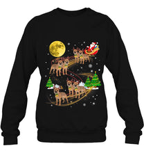Load image into Gallery viewer, Border Terrier Dog Reindeer Christmas T-Shirt, Ladies T-Shirt, LongSleeve, Sweatshirt, Hoodie 2D

