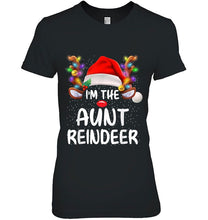Load image into Gallery viewer, I’m The Aunt Reindeer Christmas Lights T-Shirt, Ladies T-Shirt, LongSleeve, Sweatshirt, Hoodie 2D
