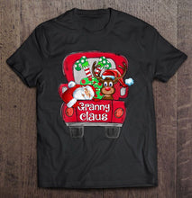 Load image into Gallery viewer, Granny Claus Santa Claus Reindeer Red Truck Christmas T-Shirt, Ladies T-Shirt, LongSleeve, Sweatshirt, Hoodie 2D
