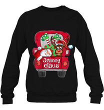 Load image into Gallery viewer, Granny Claus Santa Claus Reindeer Red Truck Christmas T-Shirt, Ladies T-Shirt, LongSleeve, Sweatshirt, Hoodie 2D
