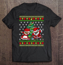 Load image into Gallery viewer, African American Dabbing Santa Mrs Claus Christmas Tree T-Shirt, Ladies T-Shirt, LongSleeve, Sweatshirt, Hoodie 2D
