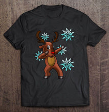 Load image into Gallery viewer, Dabbing Rudolf Reindeer Christmas T-Shirt, Ladies T-Shirt, LongSleeve, Sweatshirt, Hoodie 2D
