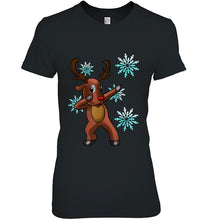 Load image into Gallery viewer, Dabbing Rudolf Reindeer Christmas T-Shirt, Ladies T-Shirt, LongSleeve, Sweatshirt, Hoodie 2D
