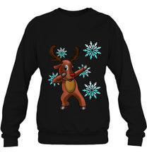 Load image into Gallery viewer, Dabbing Rudolf Reindeer Christmas T-Shirt, Ladies T-Shirt, LongSleeve, Sweatshirt, Hoodie 2D

