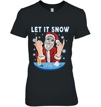 Load image into Gallery viewer, Let It Snow Funny Santa Claus Cocaine Christmas T-Shirt, Ladies T-Shirt, LongSleeve, Sweatshirt, Hoodie 2D
