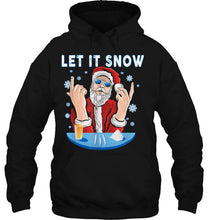 Load image into Gallery viewer, Let It Snow Funny Santa Claus Cocaine Christmas T-Shirt, Ladies T-Shirt, LongSleeve, Sweatshirt, Hoodie 2D
